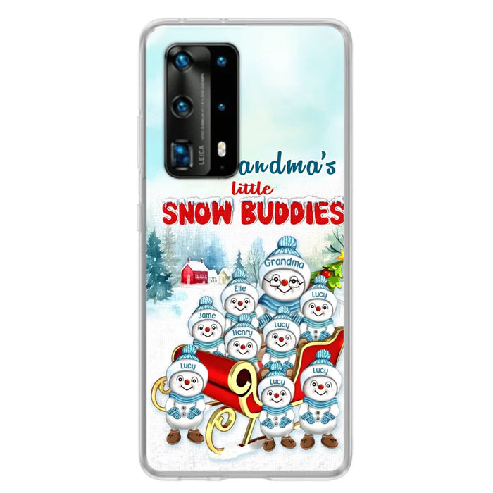 Personalized Grandma Phone Case - Christmas Gift Idea For Grandma - Up to 8 Grandkids - Case For Xiaomi/ Oppo/ Huawei - Grandma's Little Snow Buddies