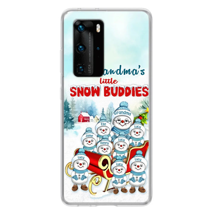 Personalized Grandma Phone Case - Christmas Gift Idea For Grandma - Up to 8 Grandkids - Case For Xiaomi/ Oppo/ Huawei - Grandma's Little Snow Buddies