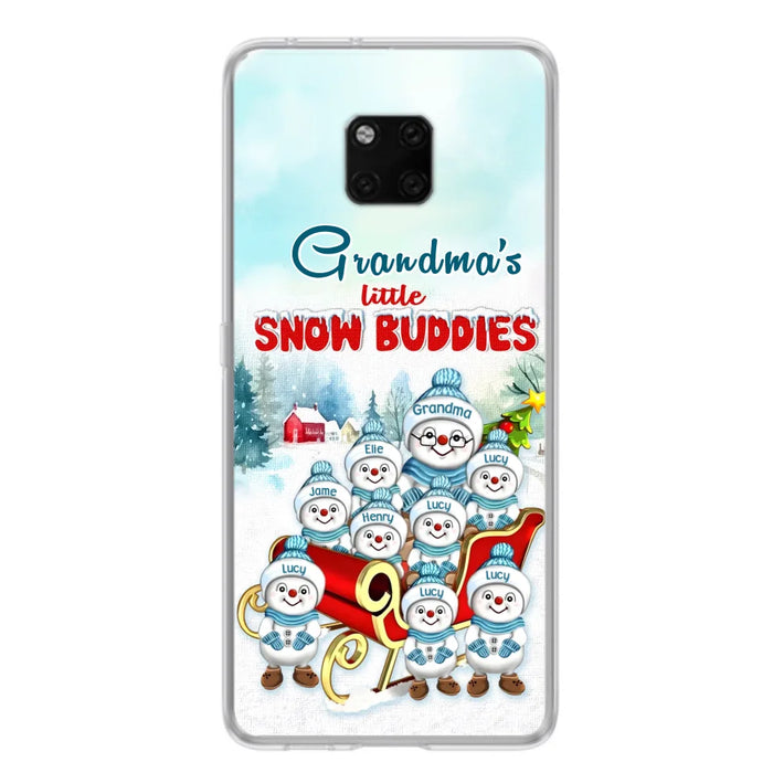 Personalized Grandma Phone Case - Christmas Gift Idea For Grandma - Up to 8 Grandkids - Case For Xiaomi/ Oppo/ Huawei - Grandma's Little Snow Buddies