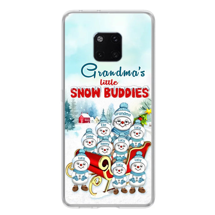 Personalized Grandma Phone Case - Christmas Gift Idea For Grandma - Up to 8 Grandkids - Case For Xiaomi/ Oppo/ Huawei - Grandma's Little Snow Buddies