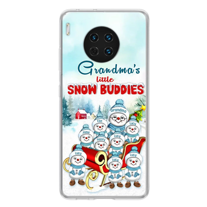 Personalized Grandma Phone Case - Christmas Gift Idea For Grandma - Up to 8 Grandkids - Case For Xiaomi/ Oppo/ Huawei - Grandma's Little Snow Buddies