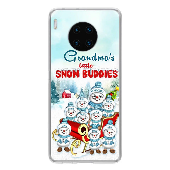 Personalized Grandma Phone Case - Christmas Gift Idea For Grandma - Up to 8 Grandkids - Case For Xiaomi/ Oppo/ Huawei - Grandma's Little Snow Buddies
