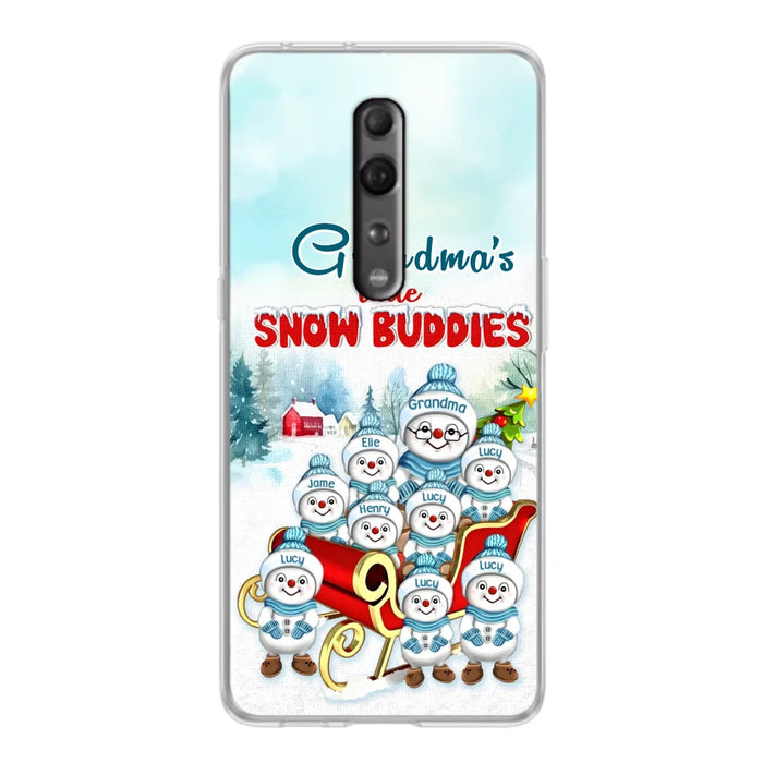 Personalized Grandma Phone Case - Christmas Gift Idea For Grandma - Up to 8 Grandkids - Case For Xiaomi/ Oppo/ Huawei - Grandma's Little Snow Buddies