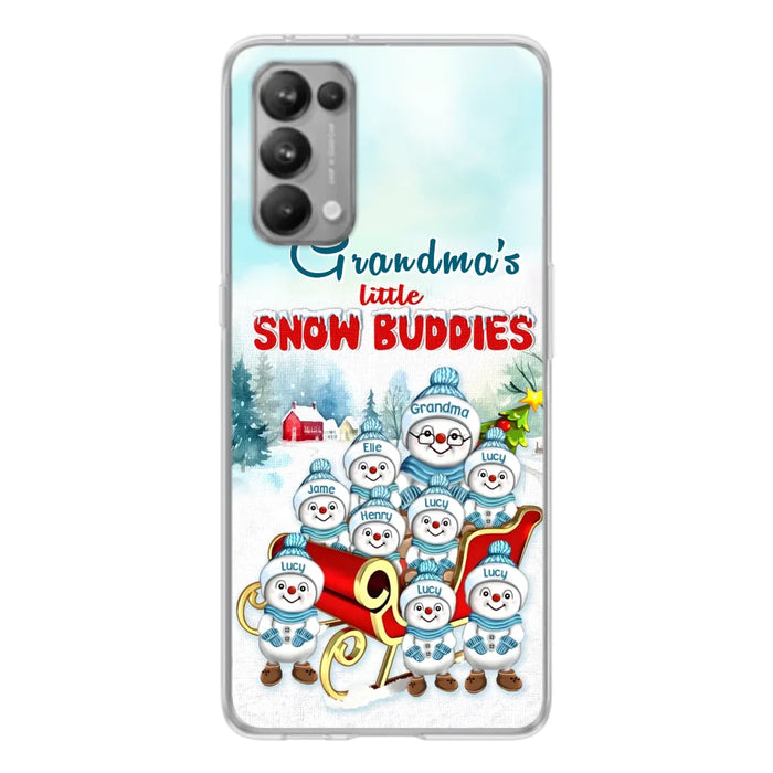 Personalized Grandma Phone Case - Christmas Gift Idea For Grandma - Up to 8 Grandkids - Case For Xiaomi/ Oppo/ Huawei - Grandma's Little Snow Buddies