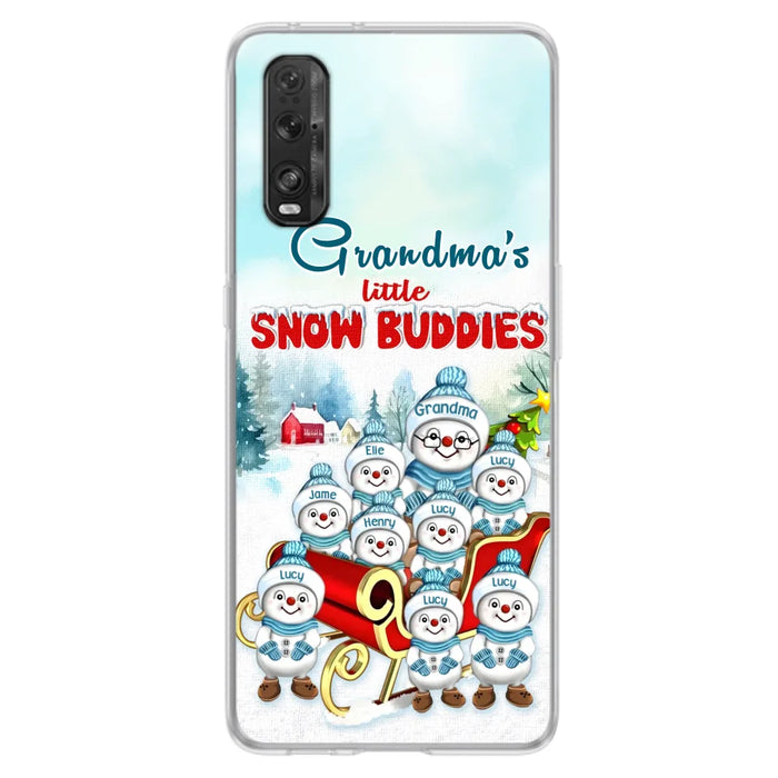 Personalized Grandma Phone Case - Christmas Gift Idea For Grandma - Up to 8 Grandkids - Case For Xiaomi/ Oppo/ Huawei - Grandma's Little Snow Buddies