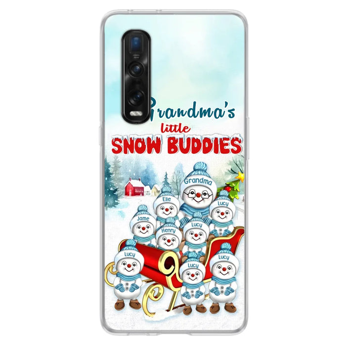 Personalized Grandma Phone Case - Christmas Gift Idea For Grandma - Up to 8 Grandkids - Case For Xiaomi/ Oppo/ Huawei - Grandma's Little Snow Buddies