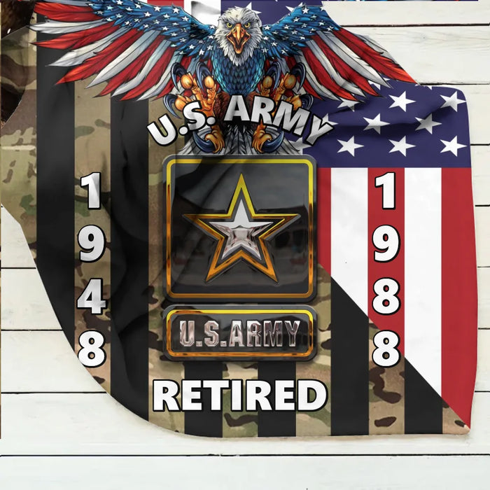Personalized Veteran Fleece Throw Blanket & Quilt - Gift Idea For Veteran