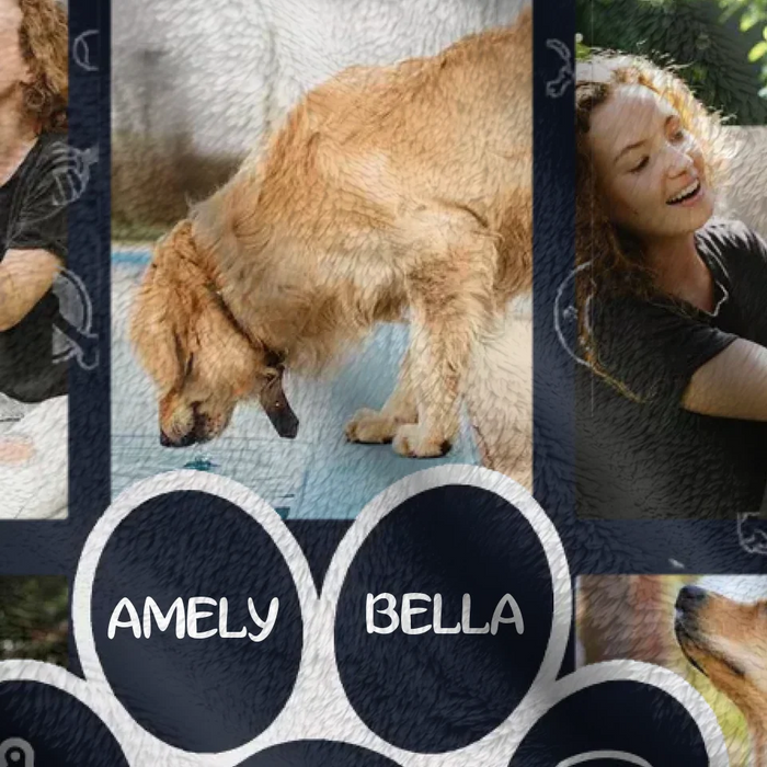 Personalized Memorial Dog Fleece Throw Blanket - Memorial Gift Idea For Dog Owner - Upload Dog Photo - You Were My Favorite Hello And My Hardest Goodbye