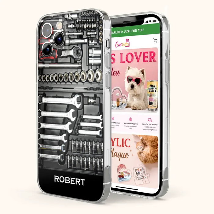 Custom Personalized Mechanic Toolbox Phone Case - Case For iPhone, Samsung And Xiaomi - RCT18X