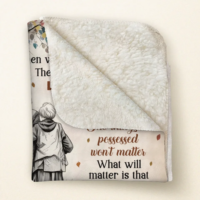 Personalized Old Couple Quilt/Fleece Throw Blanket - Gift Idea For Couple/Husband And Wife - When We Get To The End Of Our Lives Together