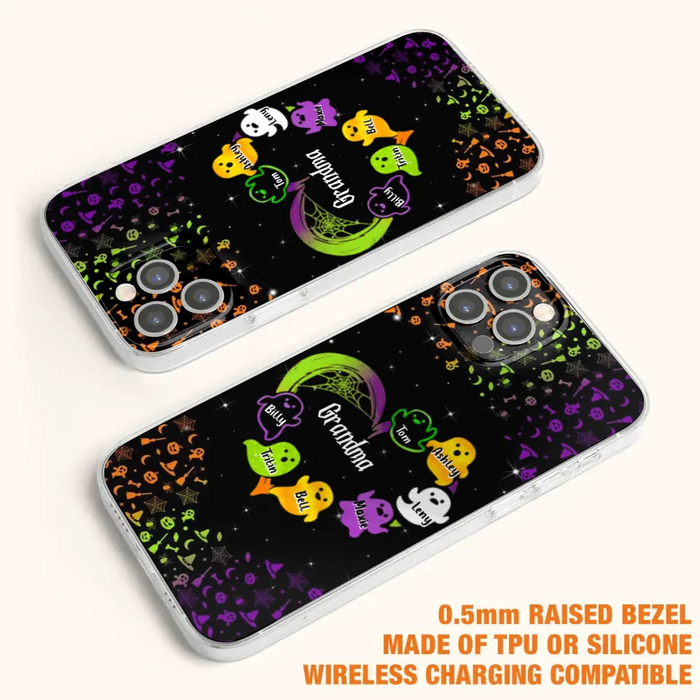 Personalized Grandma and Grandkids Ghost Phone Case - Halloween gift for Grandma - Up to 7 Grandkids - Case For iPhone/Samsung