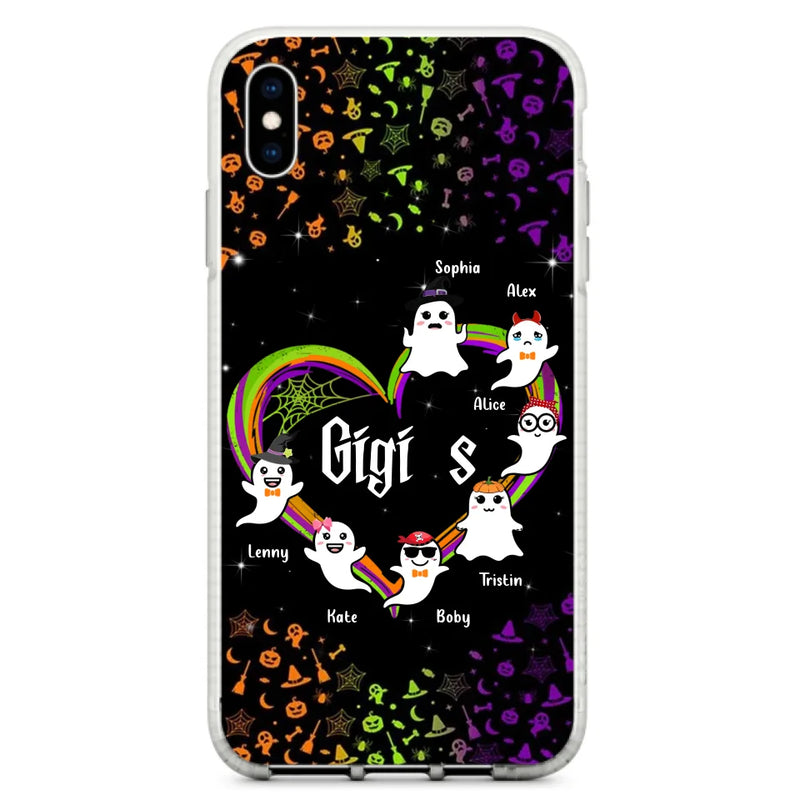 Custom Personalized Grandma & Grandkids Ghost Phone Case - Up to 7 Grandkids - Halloween Gift For Grandma - Case For iPhone And Samsung