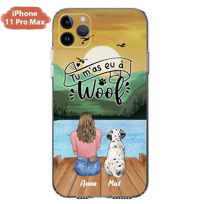 Custom Personalized Dog Mom Phone Case - Gifts For Dog Lover/ Mother's Day With Upto 5 Dogs - Tu m'á eu à Woof