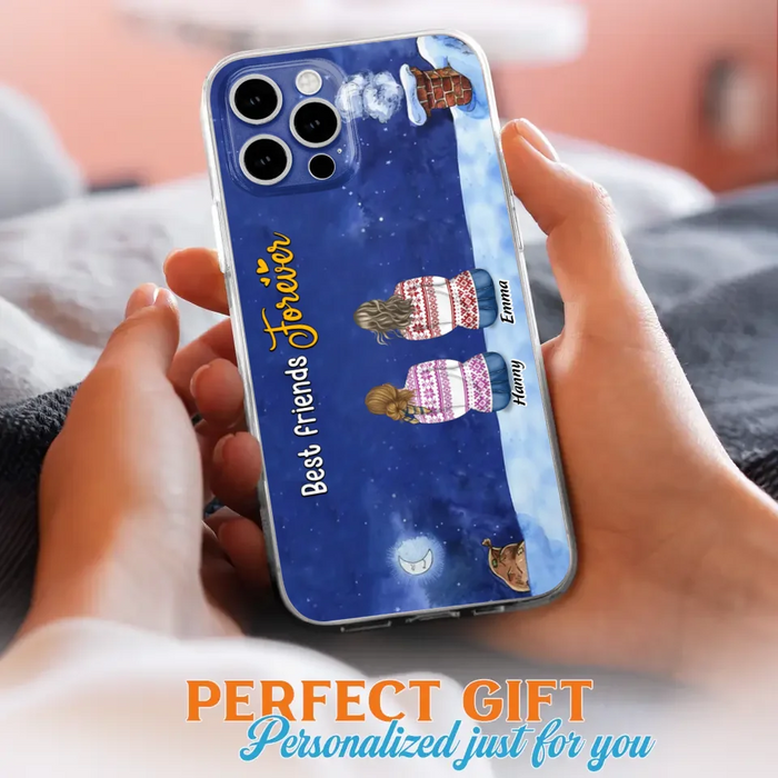 Personalized Christmas Sisters Phone Case - Christmas Gift Idea For Friends/Sisters - Up to 12 People - Best Friends Forever - Case For iPhone And Samsung