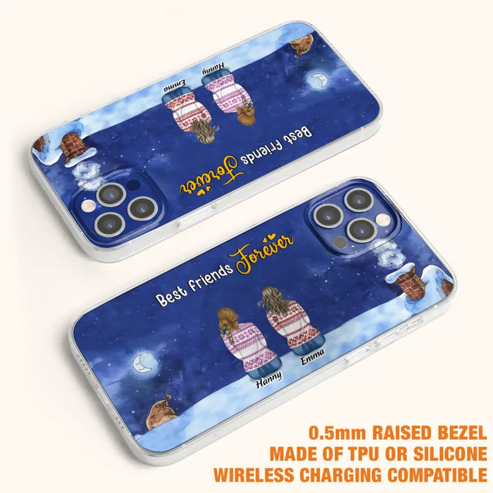 Personalized Christmas Sisters Phone Case - Christmas Gift Idea For Friends/Sisters - Up to 12 People - Best Friends Forever - Case For iPhone And Samsung