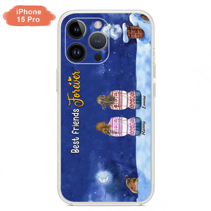 Personalized Christmas Sisters Phone Case - Christmas Gift Idea For Friends/Sisters - Up to 12 People - Best Friends Forever - Case For iPhone And Samsung