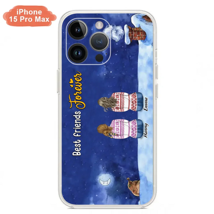 Personalized Christmas Sisters Phone Case - Christmas Gift Idea For Friends/Sisters - Up to 12 People - Best Friends Forever - Case For iPhone And Samsung