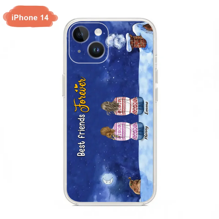 Personalized Christmas Sisters Phone Case - Christmas Gift Idea For Friends/Sisters - Up to 12 People - Best Friends Forever - Case For iPhone And Samsung