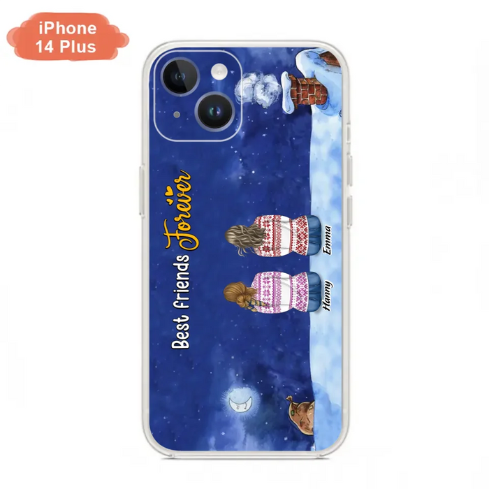 Personalized Christmas Sisters Phone Case - Christmas Gift Idea For Friends/Sisters - Up to 12 People - Best Friends Forever - Case For iPhone And Samsung