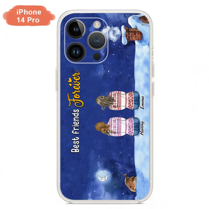 Personalized Christmas Sisters Phone Case - Christmas Gift Idea For Friends/Sisters - Up to 12 People - Best Friends Forever - Case For iPhone And Samsung