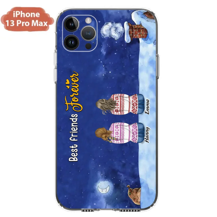 Personalized Christmas Sisters Phone Case - Christmas Gift Idea For Friends/Sisters - Up to 12 People - Best Friends Forever - Case For iPhone And Samsung