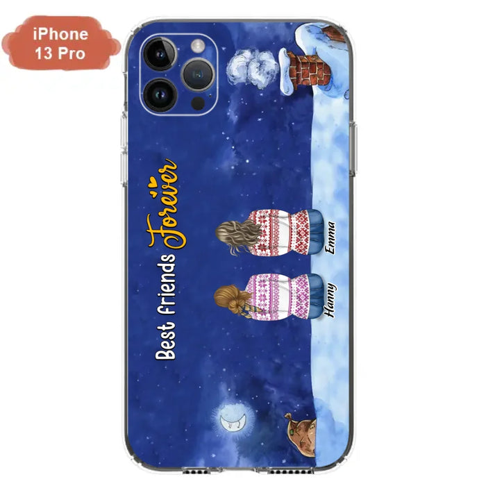 Personalized Christmas Sisters Phone Case - Christmas Gift Idea For Friends/Sisters - Up to 12 People - Best Friends Forever - Case For iPhone And Samsung