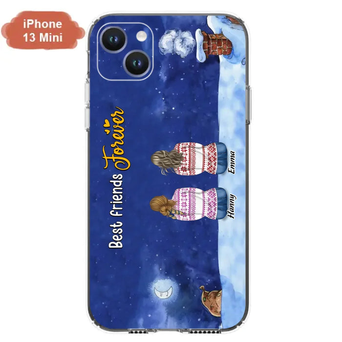 Personalized Christmas Sisters Phone Case - Christmas Gift Idea For Friends/Sisters - Up to 12 People - Best Friends Forever - Case For iPhone And Samsung