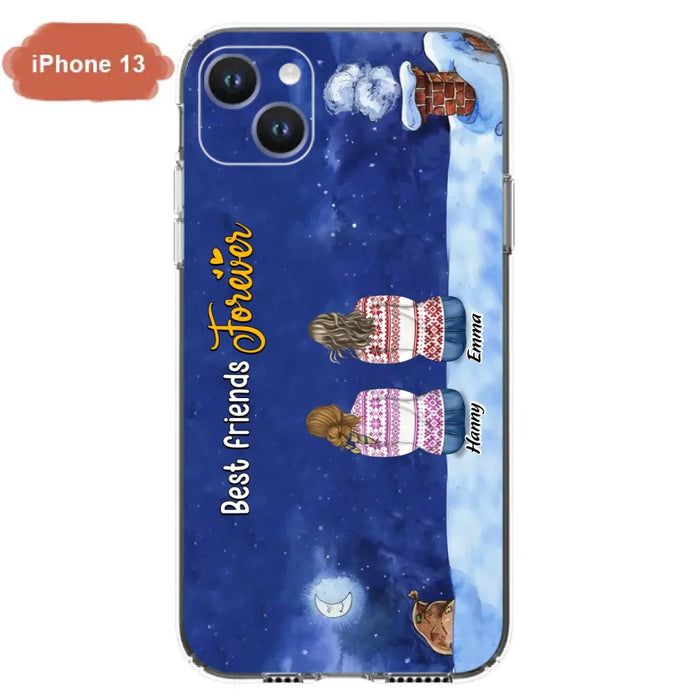 Personalized Christmas Sisters Phone Case - Christmas Gift Idea For Friends/Sisters - Up to 12 People - Best Friends Forever - Case For iPhone And Samsung