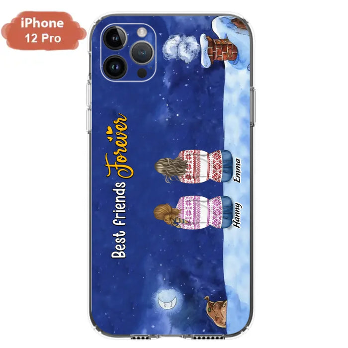 Personalized Christmas Sisters Phone Case - Christmas Gift Idea For Friends/Sisters - Up to 12 People - Best Friends Forever - Case For iPhone And Samsung
