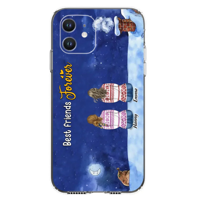 Personalized Christmas Sisters Phone Case - Christmas Gift Idea For Friends/Sisters - Up to 12 People - Best Friends Forever - Case For iPhone And Samsung