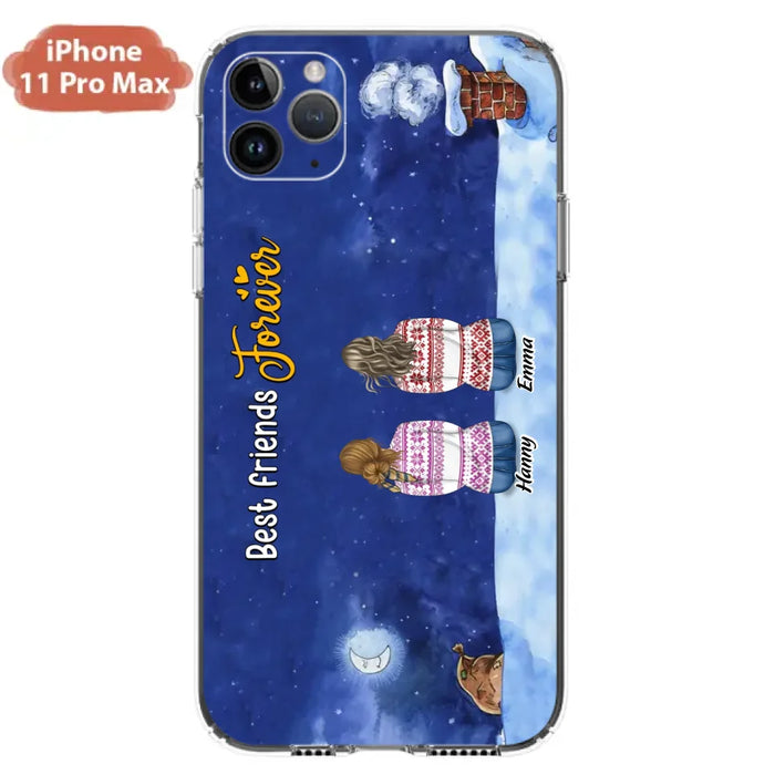 Personalized Christmas Sisters Phone Case - Christmas Gift Idea For Friends/Sisters - Up to 12 People - Best Friends Forever - Case For iPhone And Samsung