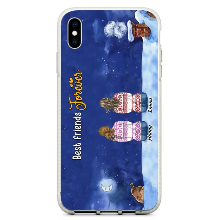Personalized Christmas Sisters Phone Case - Christmas Gift Idea For Friends/Sisters - Up to 12 People - Best Friends Forever - Case For iPhone And Samsung