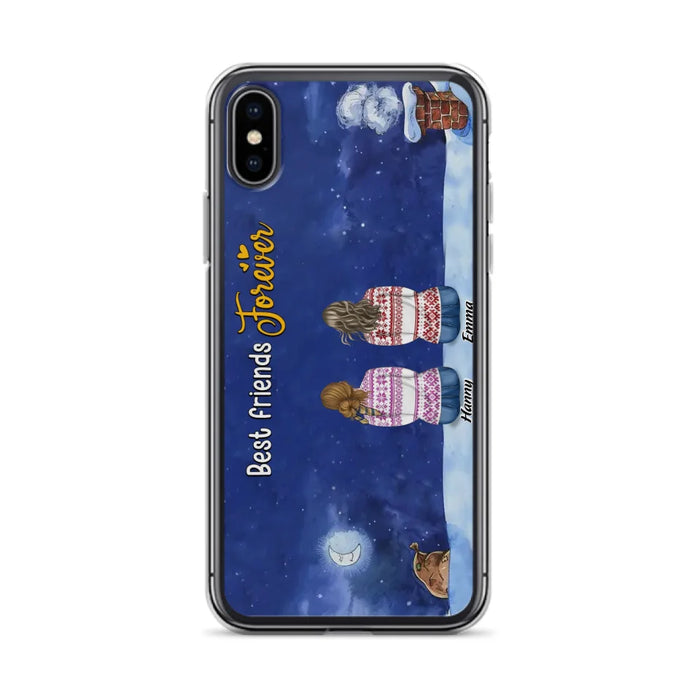 Personalized Christmas Sisters Phone Case - Christmas Gift Idea For Friends/Sisters - Up to 12 People - Best Friends Forever - Case For iPhone And Samsung