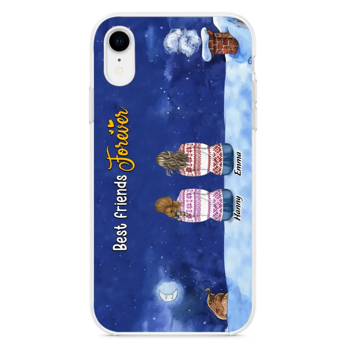 Personalized Christmas Sisters Phone Case - Christmas Gift Idea For Friends/Sisters - Up to 12 People - Best Friends Forever - Case For iPhone And Samsung