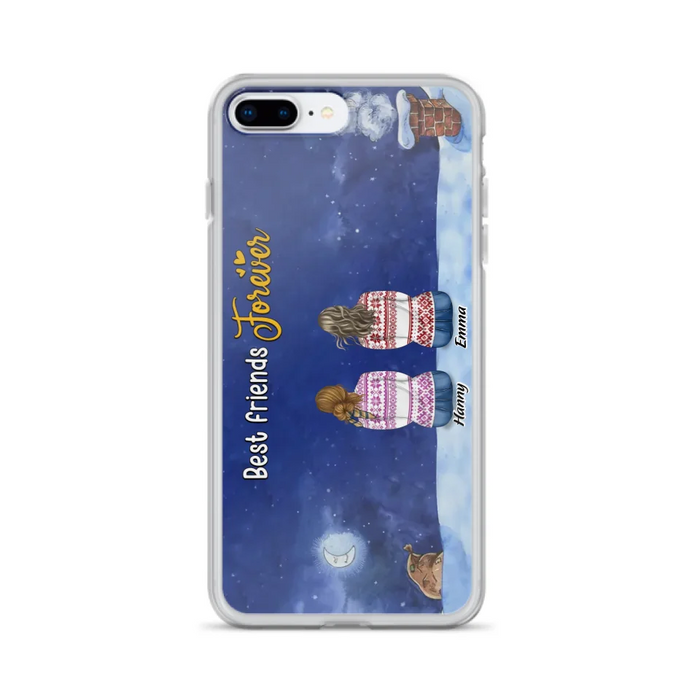 Personalized Christmas Sisters Phone Case - Christmas Gift Idea For Friends/Sisters - Up to 12 People - Best Friends Forever - Case For iPhone And Samsung
