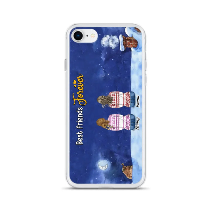 Personalized Christmas Sisters Phone Case - Christmas Gift Idea For Friends/Sisters - Up to 12 People - Best Friends Forever - Case For iPhone And Samsung