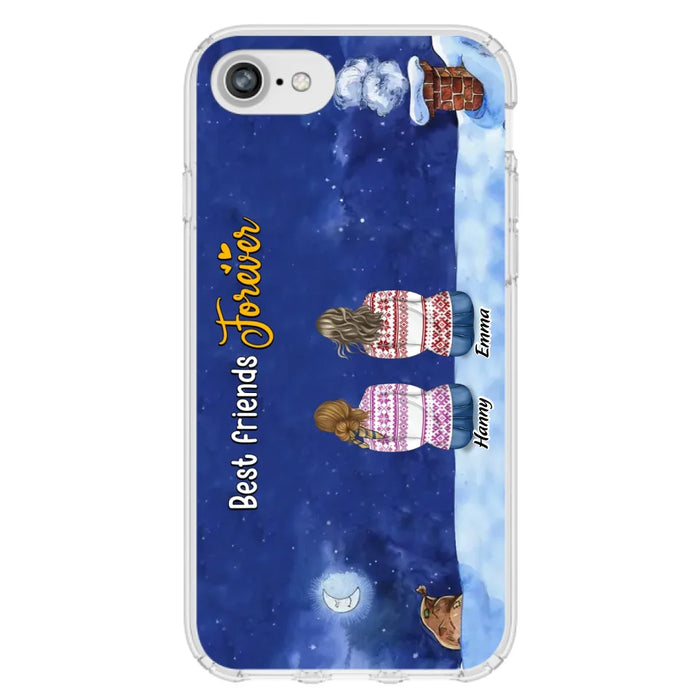 Personalized Christmas Sisters Phone Case - Christmas Gift Idea For Friends/Sisters - Up to 12 People - Best Friends Forever - Case For iPhone And Samsung