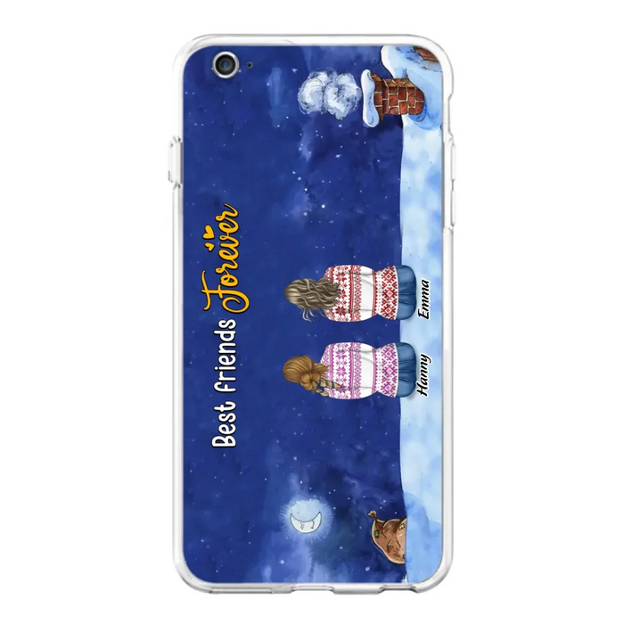 Personalized Christmas Sisters Phone Case - Christmas Gift Idea For Friends/Sisters - Up to 12 People - Best Friends Forever - Case For iPhone And Samsung