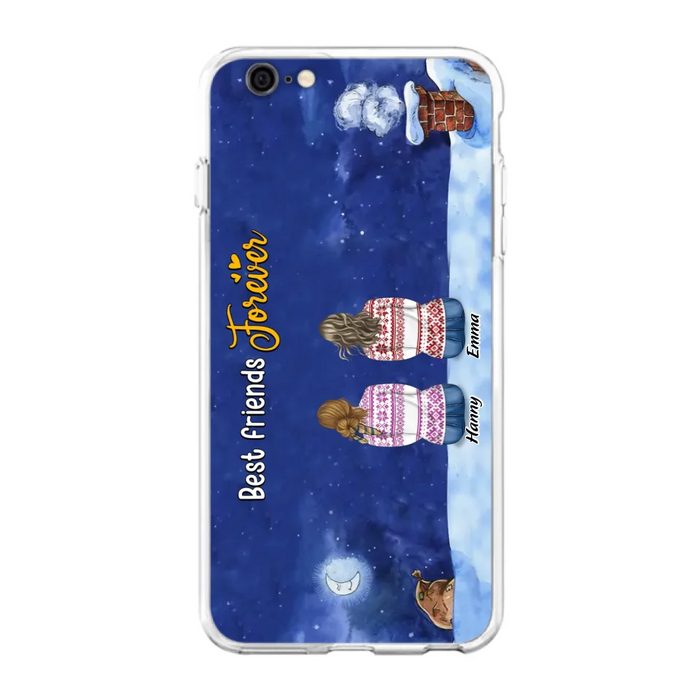 Personalized Christmas Sisters Phone Case - Christmas Gift Idea For Friends/Sisters - Up to 12 People - Best Friends Forever - Case For iPhone And Samsung