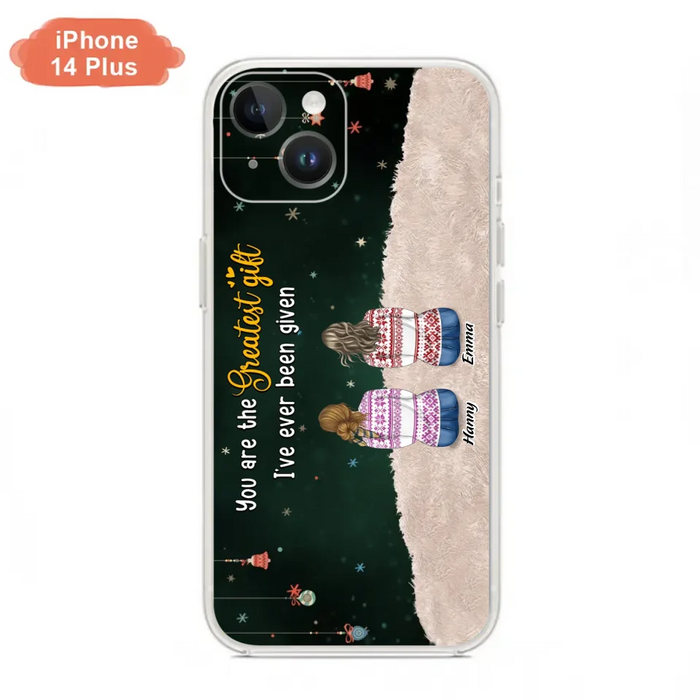 Personalized Christmas Friends Phone Case - Christmas Gift Idea For Friends/Sisters - Up to 12 People - You Are The Greatest Gift I've Ever Been Given - Case For iPhone And Samsung