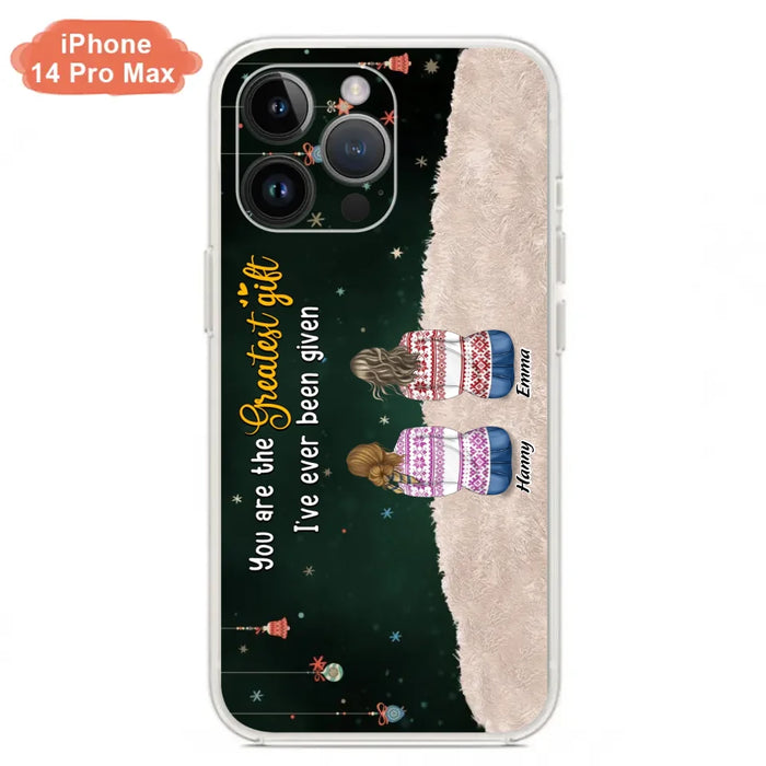 Personalized Christmas Friends Phone Case - Christmas Gift Idea For Friends/Sisters - Up to 12 People - You Are The Greatest Gift I've Ever Been Given - Case For iPhone And Samsung