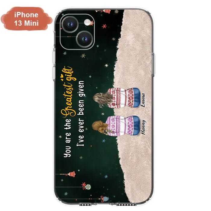 Personalized Christmas Friends Phone Case - Christmas Gift Idea For Friends/Sisters - Up to 12 People - You Are The Greatest Gift I've Ever Been Given - Case For iPhone And Samsung