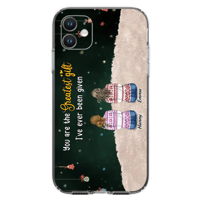 Personalized Christmas Friends Phone Case - Christmas Gift Idea For Friends/Sisters - Up to 12 People - You Are The Greatest Gift I've Ever Been Given - Case For iPhone And Samsung