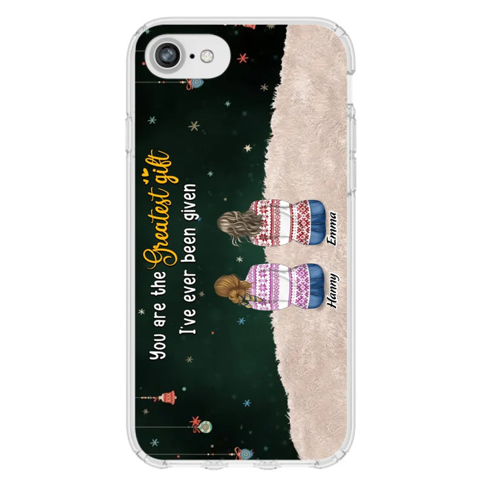 Personalized Christmas Friends Phone Case - Christmas Gift Idea For Friends/Sisters - Up to 12 People - You Are The Greatest Gift I've Ever Been Given - Case For iPhone And Samsung