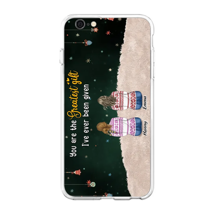 Personalized Christmas Friends Phone Case - Christmas Gift Idea For Friends/Sisters - Up to 12 People - You Are The Greatest Gift I've Ever Been Given - Case For iPhone And Samsung