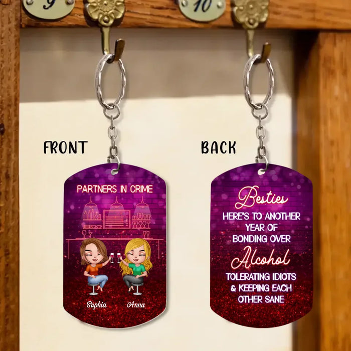 Personalized Besties Keychain - Up to 4 People - Gift Idea For Friends/Besties/Sisters - Besties For The Resties