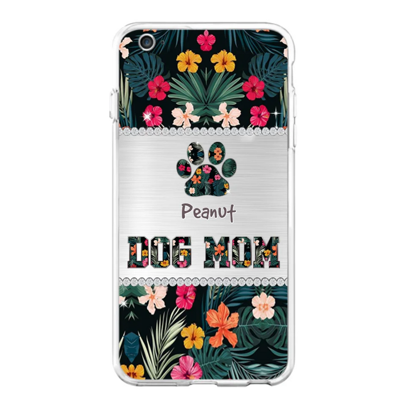 Personalized Custom Phone Case Dog Mom Met Pattern - Gifts Idea For Dog Lover - Dog Mom - Case For Iphone & Samsung