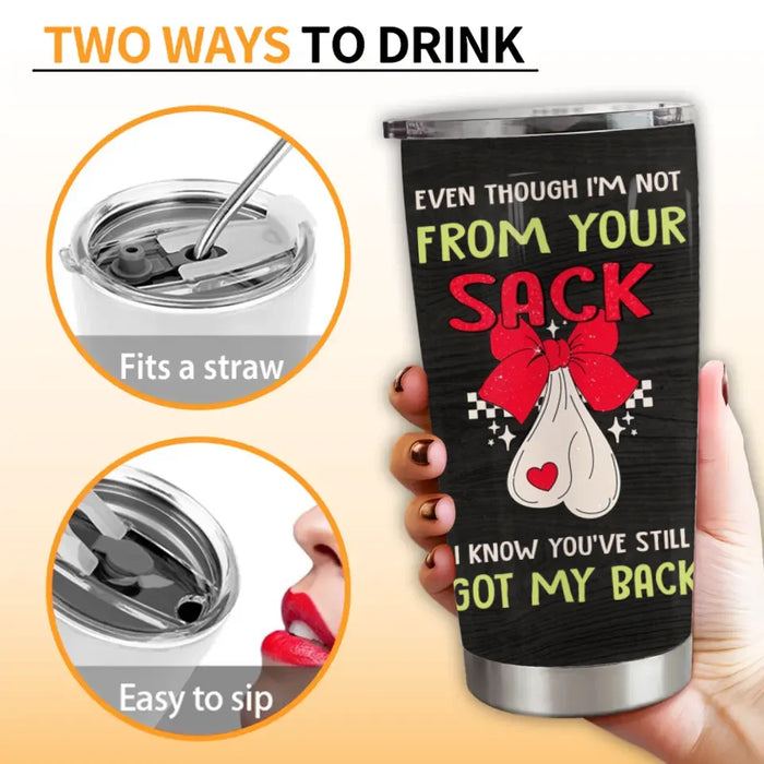Personalized Stepdad Tumbler - Christmas Gift Idea For Stepdad - Merry Christmas From The Kid You Inherited When You Started Shacking Up With My Mom