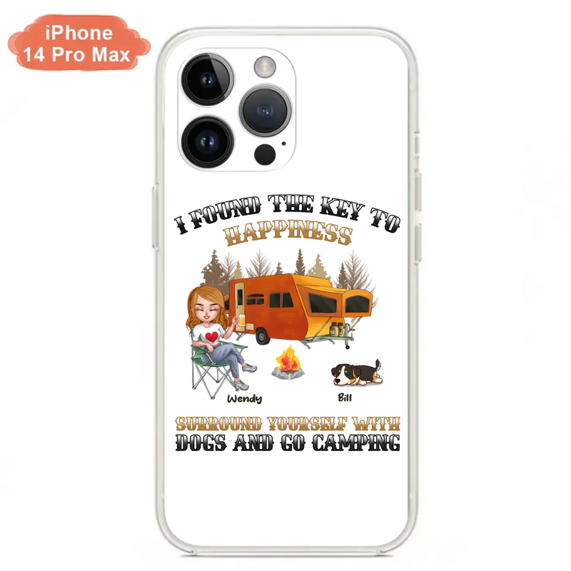 Custom Personalized Dog Camping Queen Phone Case - Gift Idea For Camping Lovers/Friends/ Dog Mom - Upto 5 Dogs - Case For iPhone And Samsung