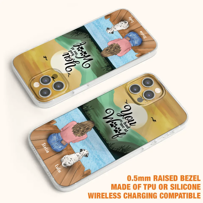 Personalized Dog Mom Phone Case - Gifts For Dog Lover With Up to 4 Dogs - You Had Me At Woof - The New Version for iPhone 16 Series